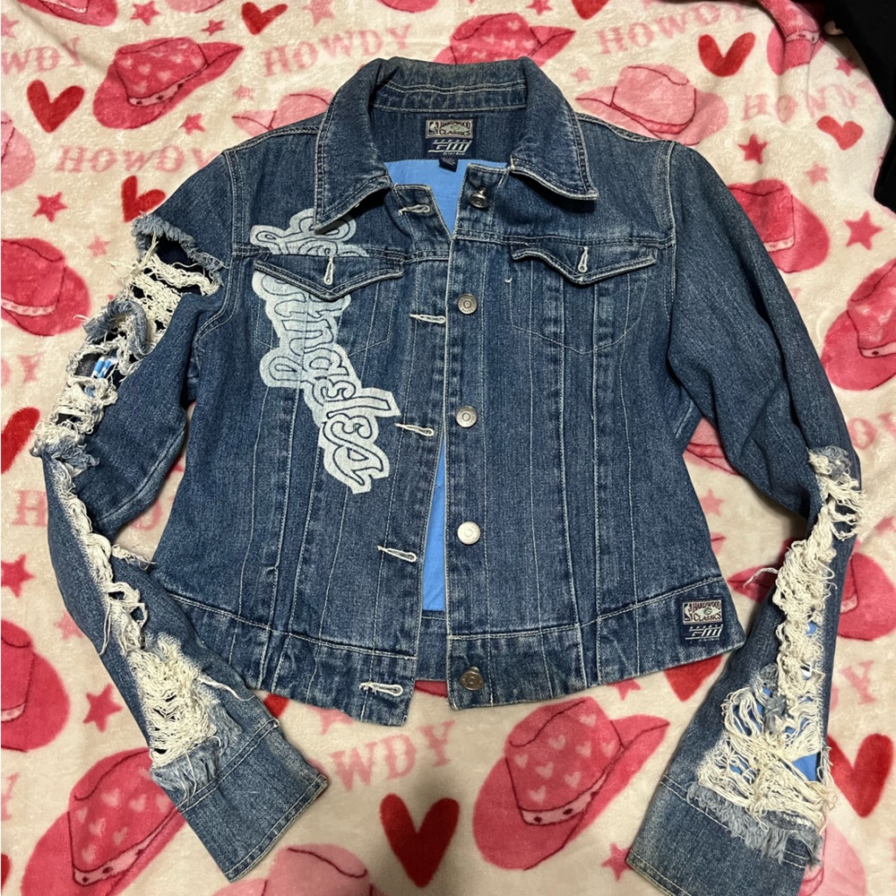 lakers jean jacket